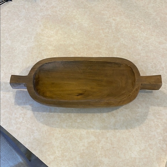Rustic Wooden Dough Bowl - Picture 1 of 2